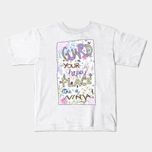 Happy place funny ninja Kids T-Shirt